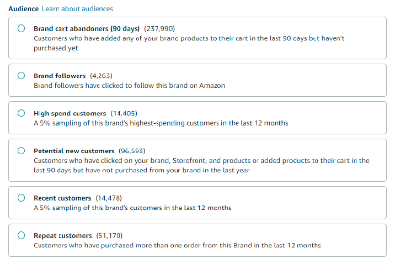 Brand Tailored Promotion Audiences